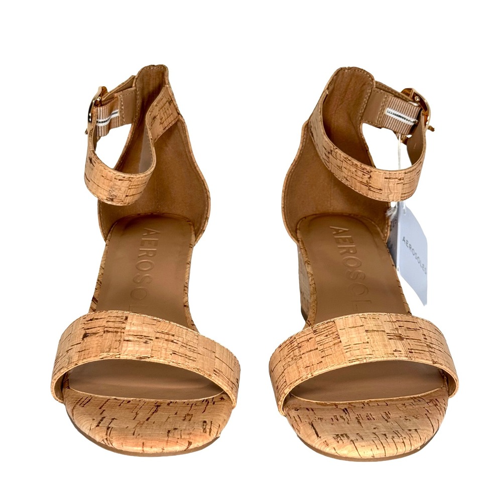Aerosoles Willis Womens Cork Wedge Sandals Ankle Strap Comfort Size 7 Boho NWT - Picture 7 of 16